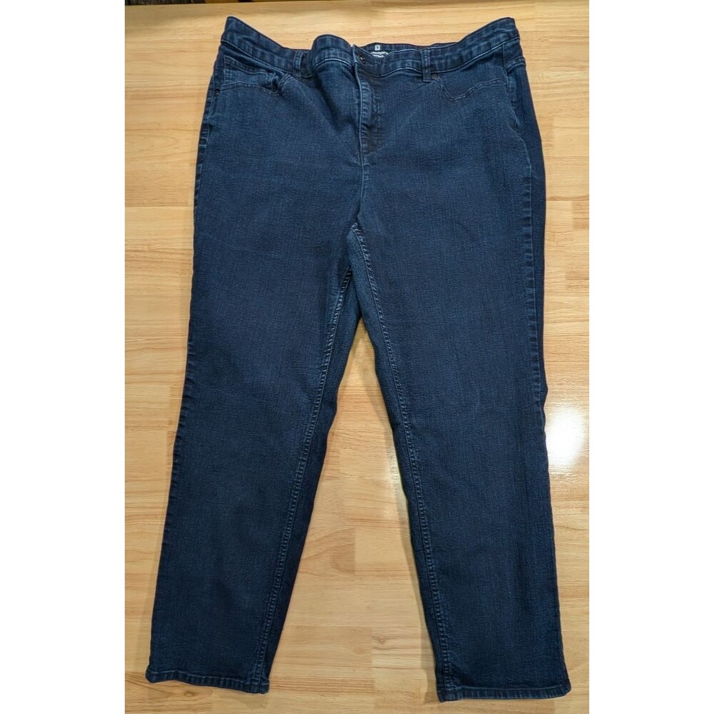 Liz Claiborne Jeans Womens Plus 20W Actual 38x30 Original Fit Tapered Stretch